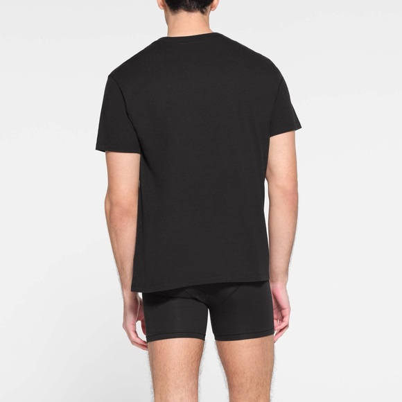 NWT SKIMS MENS CLASSIC COTTON TEE ONXY BLACK XL - Picture 3 of 8